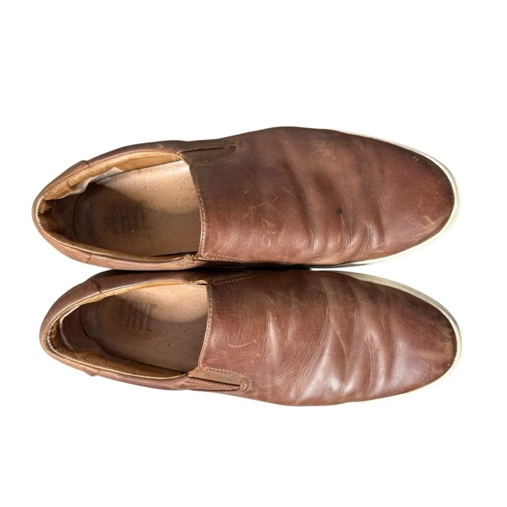 Frye Men's‎ Astor Gore Slip On Leather Shoes Distressed Brown Casual Sneaker 12